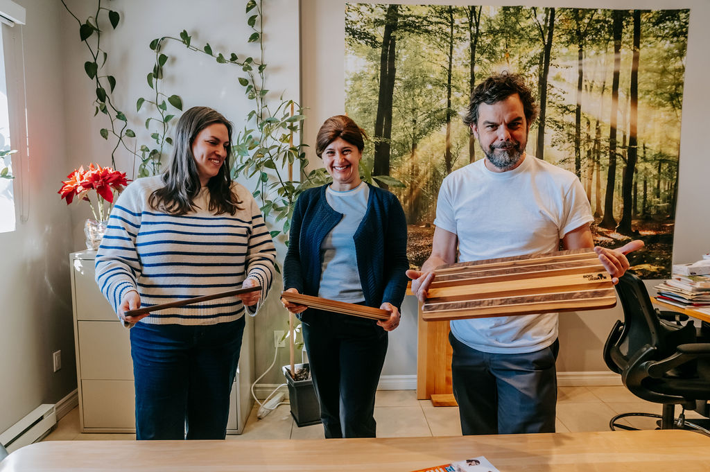 Trois personnes de chez Bois Urbain
